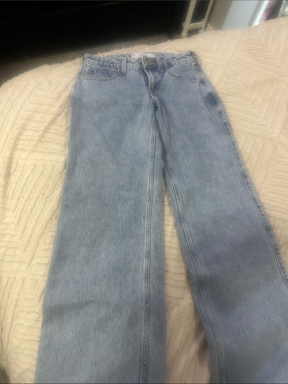 Hollister Light Wash Wide-Leg Jeans